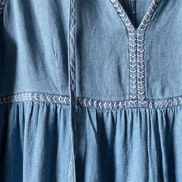 Madewell | Denim Chambray Indigo Peasant Dress - Picture 7 of 13